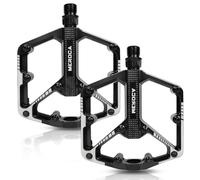 Pedali per bicicletta, set di pedali per bici 9/16 in alluminio antiscivolo, pedali di ricambio per bici da strada/montagna, BMX, MTB, Spin Bike (nero)