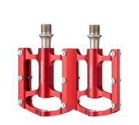 Pedali per biciclette, Bicycle Pedals All-Aluminum Alloy 3 Sealed Bearings 248g for Mountain Road Folding Bike MTB BMX Pack of 2 Multicolor(Red)