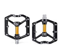 Pedali per biciclette, Bicycle Pedals Aluminum Alloy 9/16 Inch 380g for Mountain Road Folding City Bike MTB BMX Gold Red Titanium(Yellow)