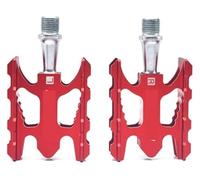 Pedali per biciclette, K3 Aluminum Alloy Bicycle Platform Pedals DU Bearings Multicolor 10.8x6.2cm Pack Of 2(Red)