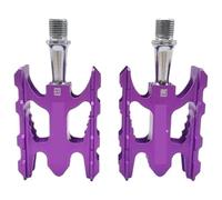 Pedali per biciclette, K3 Aluminum Alloy Bicycle Platform Pedals DU Bearings Multicolor 10.8x6.2cm Pack Of 2(Purple)
