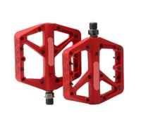 Pedali per biciclette, Nylon Bicycle Platform Pedals With Sealed DU Bearings Multicolor(Red)