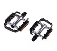 Pedali per biciclette, Sealed Bearing Mountain Bike Pedals 9/16 Inch Aluminum Alloy Black and Silver Pack of 2