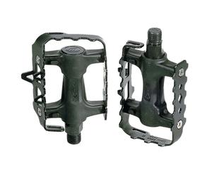 Pedali per ciclo corsa e mtb in metallo nero antiscivolo