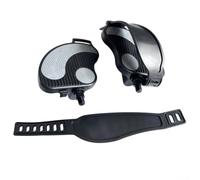 Pedali per cyclette con cinghie, ricambio per ciclismo al chiuso con filettatura da 1/2 e 9/16 pollici, per spin bike e allenamento in palestra, nero (1/2 (12,7 mm)