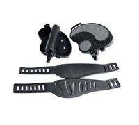 Pedali per cyclette da 9/16" con cinghie per ciclismo indoor, piattaforma antiscivolo per spin bike