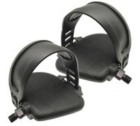 Pedali per Cyclette e Bici, Antiscivolo, Nero, Cinghie | Facili da Montare e Smontare, Gomma ABS Acciaio, Coppia di Cinghie Regolabili, Uso Outdoor