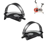 Pedali per cyclette - Pedali per cyclette antiscivolo per esercizi | Pedali per bicicletta reclinata fissa universale 9/16" e 1/2" per cyclette da interni per spin bike e cyclette fissa da interni