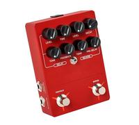 Pedali Per Effetti Per Chitarra Elettrica Pedale Effetti Per Chitarra Dual Reverb Delay Con Alimentatore E Accessori Rossi Professionali(FS22 EU)