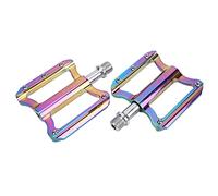 Pedali per Mountain Bike 2 Pezzi, Pedali Piatti in Lega di Alluminio, Pedali per Piattaforma per Bicicletta Leggeri Antiscivolo con Cuscinetti Sigillati, Corpo in Lega CNC