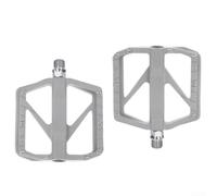 Pedali per mountain bike con 4 cuscinetti double face antiscivolo in lega di alluminio per bici da strada MTB (grigio)