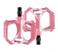 Pedali per mountain bike costruiti con materiale composito in nylon e asse in acciaio trattato termicamente per una forza bilanciata e prestazioni di peso (rosa)