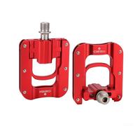 Pedali pieghevoli da 9/16" in lega di alluminio con cuscinetti sigillati e 12 perni antiscivolo per prestazioni affidabili in tutte le condizioni atmosferiche (rosso)
