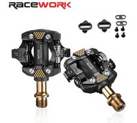 Pedali RACEWORK MTB con sistema di bloccaggio automatico, attacchi per mountain bike, cuscinetti, poggiapiedi, ricambi per biciclette compatibili con SHIMANO SPD