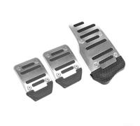 Pedali Sportivi Auto in Alluminio Antiscivolo Set 2(3 silver) | Alluminio leggero, per superficie antiscivolo, set 2 , installazione diretta, design per sportivo blu