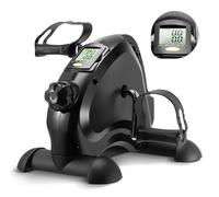Pedali Statici per Anziani, Mini Cyclette da Casa, Pedaliera Elettrica con Schermo LCD per Allenamento di Braccia e Gambe, Livelli di Resistenza Regolabili