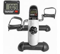 Pedali statici per anziani per esercizi di riabilitazione gambe e braccia, pedaliera compatto, portatile e facile da montare e utilizzare, mini bicicletta per esercizi a casa (bianco)