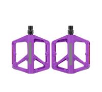 Pedali Universali Per Bicicletta Pedali for Bici Con Strisce Luminose Riflettenti Piattaforma for Bicicletta Piatta Da Strada MTB(Purple2)