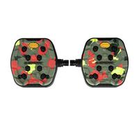 Pedali Look Trail Grip verde rosso mimetica