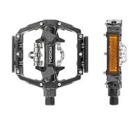 Pedali Voxom MTB/Gravel Flat PE27 con Sistema SPD, Corpo in Alluminio e Tacchette Incluse