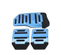 Pedaliera Copripedali Antiscivolo Universali Da Manuali In Alluminio Per Cambio Automatico Freno E Acceleratore Pedale Kit Freno(Blue Set)