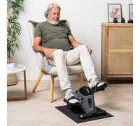 Innovagoods Velora 2100 Pedaleador Estatico para Piernas y Brazos - Contador Digital LCD - Resistencia Ajustable - Esterilla Antideslizante - Soporta 100kg - 35x31x39cm - Color Gris y Negro