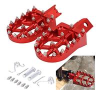 Pedaline Moto,Pedana Poggiapiedi Pedane Moto in Alluminio CNC per CRF XR CR 50 70 80 100 125 CT200U Mini Bike SSR RFZ BETA Pit Bike-Rosso