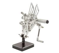 Pedaline Motocicletta Per Aprilia Rs125 2t Rs 125 2t 1995-2010 Pedane Arretrate Moto Pedale Pedana Poggiapiedi Regolabile Alluminio Set Pedane Arretrate Motocicletta Pedane(D'argento)