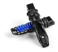 Pedalini Posteriori Pieghevoli in Lega per Moto e MTB - Supporto Piedi per sicuro Antiscivolo per Passeggero - Installazione per facile 20x11cm(blue)