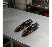 Pedalini Posteriori Pieghevoli in Lega per Moto e MTB - Supporto Piedi per sicuro Antiscivolo per Passeggero - Installazione per facile 20x11cm(gold)