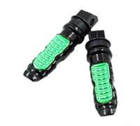 Pedalini Posteriori Pieghevoli in Lega per Moto e MTB - Supporto Piedi per sicuro Antiscivolo per Passeggero - Installazione per facile 20x11cm(green)