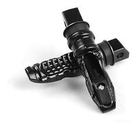 Pedalini Posteriori Pieghevoli in Lega per Moto e MTB - Supporto Piedi per sicuro Antiscivolo per Passeggero - Installazione per facile 20x11cm(black)