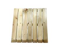 Pedana antiscivolo in pino 50x50x3,2 cm per passatoie giardini piscine spiaggie