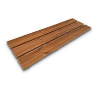 Pedana Vasca Antiscivolo in Legno 120x38 cm in THERMO-WOOD, spess. 5 cm