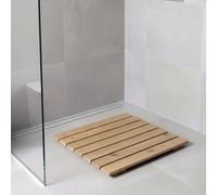 Pedana Doccia 60x60 Legno Massello Pino Antiscivolo Rovere Chiaro Design Moderno