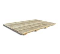 Pedana Doccia Antiscivolo 118x78 cm, in Legno di pino Impregnato, Spessore 5 cm