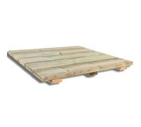 Pedana doccia antiscivolo 78x78 cm, in legno di pino impregnato Classe IV