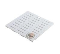 Pedana Doccia Bianca 55 x 55 in Plastica con Gommini Antiscivolo