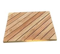 Pedana doccia doghe oblique 55x69 cm Larice