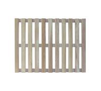 Pedana per piatto doccia rettangolare in legno 55x68x3 cm da esterno giardino