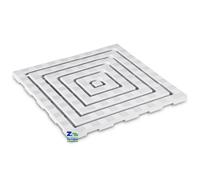 PEDANA DOCCIA IN PLASTICA BIANCA RIGATA ANTISCIVOLO CM 60X60 GIGANPLAST