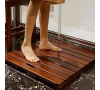Pedana Doccia Legno Cedro Rosso, Tappetino Doccia Antiscivolo Rettangolare - Asciugatura Rapida, Fragranza Naturale per Vasca, Bagno, Sauna e Spa(Walnut wood,40 x 60 cm)