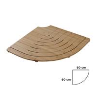 Pedana doccia semicircolare in legno di bambù 60x60 cm