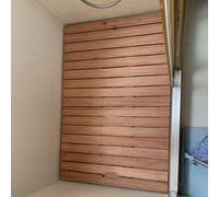 pedana doccia Tappetino Da Doccia In Legno Massello Di Teak Largo 30, 50, 70, 80, 90 Cm, Grandi Tappetini Da Doccia Pieghevoli In Teak Per Anziani/spa(60 X 110cm/24 x 43in)