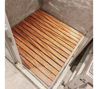 pedana doccia Tappetino Doccia In Legno 30 60 70 80 90 Cm Di Larghezza, Tappetini Da Bagno Antiscivolo In Bambù Per Pavimento Del Bagno, Tappetino Da(60 X 100cm/24 x 39in)
