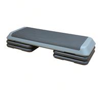 Pedana per aerobica, regolabile in altezza, con 4 livelli di elevazione, 110 cm, per la palestra di casa, grigia 3 livelli di altezza: questa piattaforma stepper fitness è composta da una piattaforma 