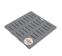 Pedana per Doccia Antiscivolo Grigia 55 x 55 cm in Plastica con Gommini Antiscivolo