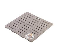 Pedana per Doccia Colore Tortora 55 x 55 h.2 cm in Plastica con Gommini Antiscivolo