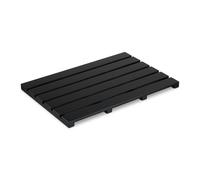 Relaxdays Pedana Doccia in bambù, 54 x 36 cm, Tappetino Antiscivolo per la Vasca e la Sauna, Interno ed Esterno, Nero, 3.5 x 54 x 36 cm