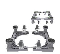 Pedana per Lavatrice Supporto mobile for lavatrice, ruota ondulata, cestello, universale, multifunzionale, ammortizzante e con base rialzata(Grey 4 legs- 4 wheels)